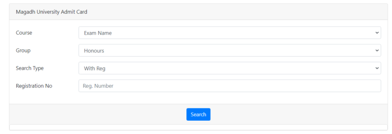 Magadh University Part 2 Admit Card 