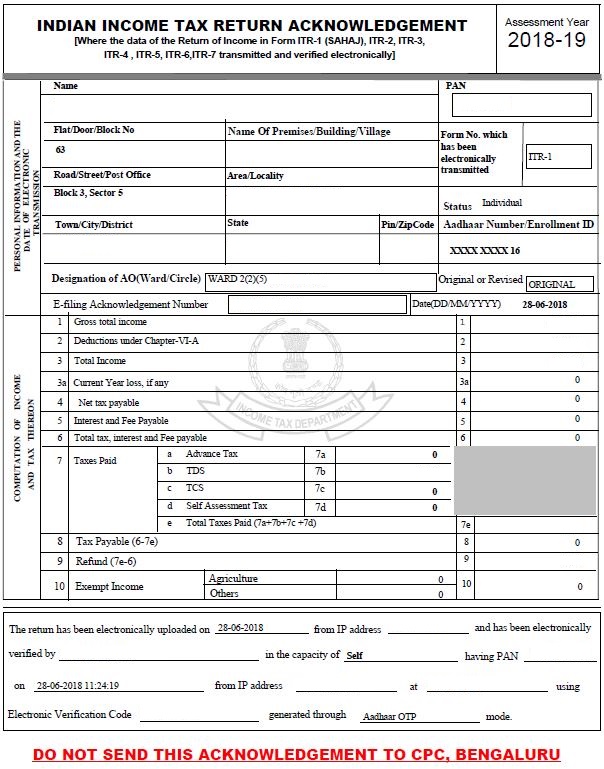 Income Tax Return 