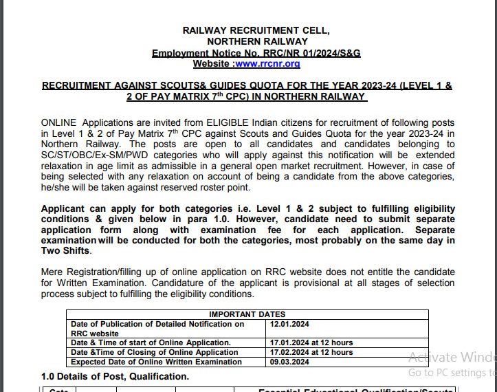 Railway Group D Vacancy