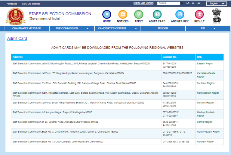 SSC JE Admit Card 