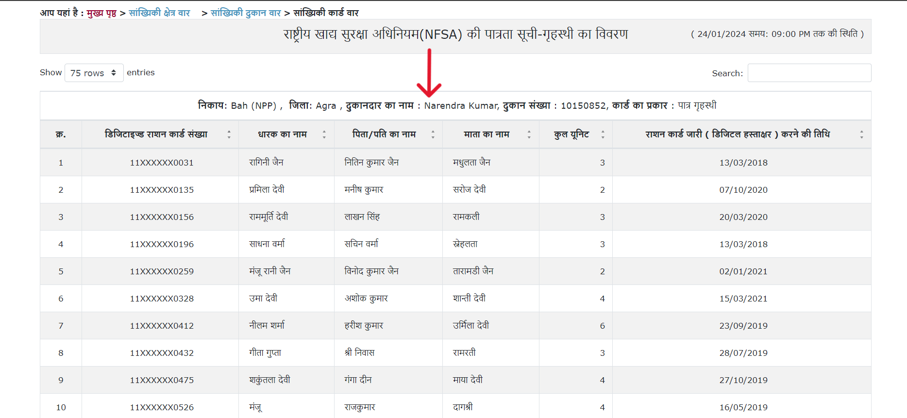 UP Ration Card List 