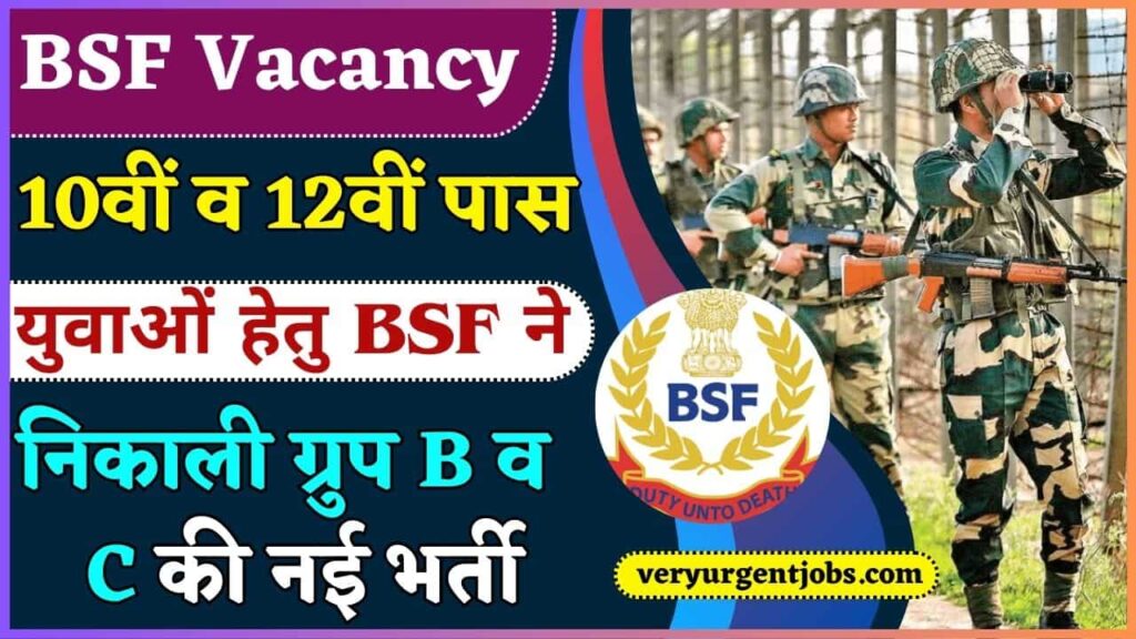 BSF Vacancy 2024: 10वीं व 12वीं पास युवाओं हेतु बी.एस.एफ ने निकाली ग्रुप बी व सी की नई भर्ती, जाने कितने पदों पर होगी भर्ती और कैसे करना होगा आवेदन? BSF Vacancy 2024: 10वीं व 12वीं पास युवाओं हेतु बी.एस.एफ ने निकाली ग्रुप बी व सी की नई भर्ती, जाने कितने पदों पर होगी भर्ती और कैसे करना होगा आवेदन?