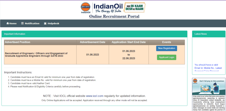 IOCL Non-Executive Recruitment 