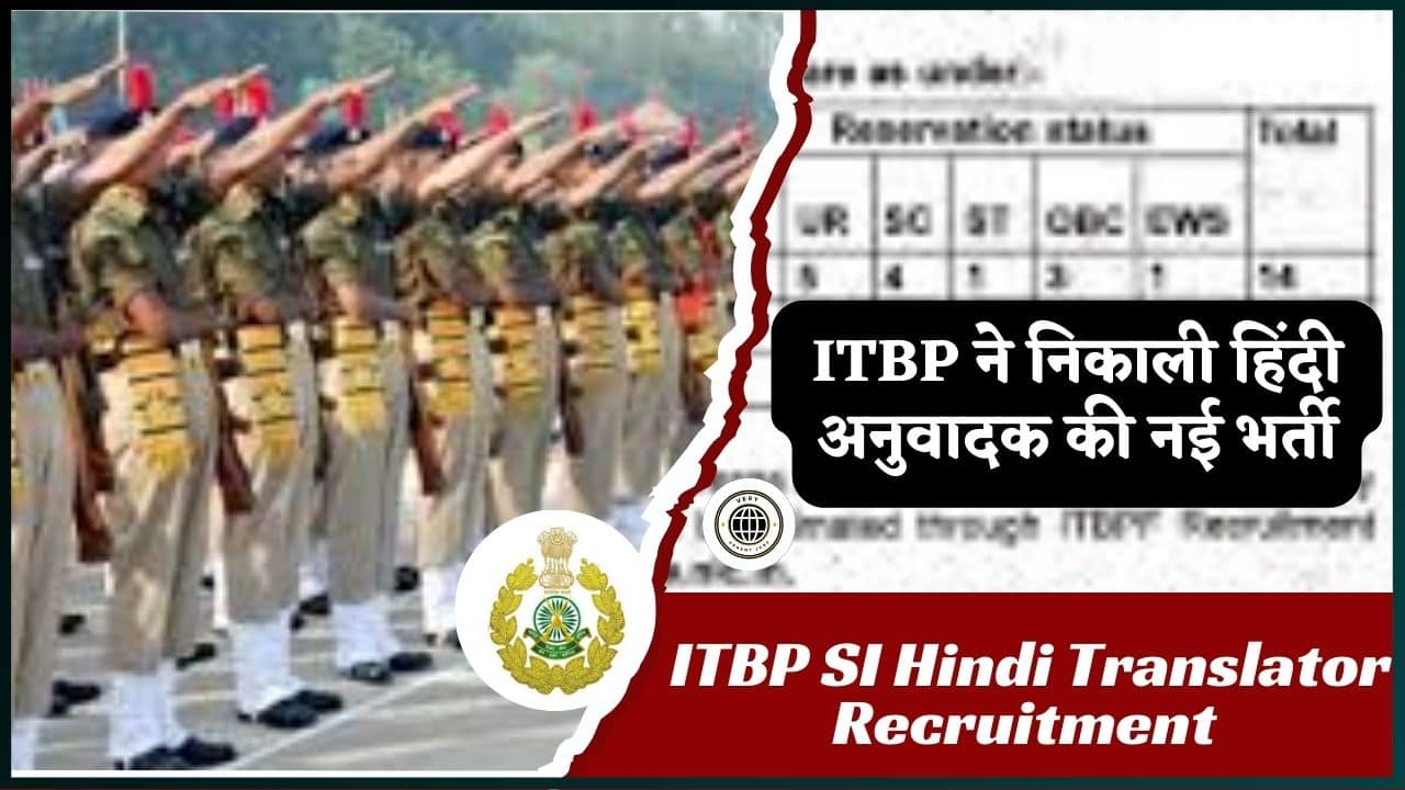 ITBP SI Hindi Translator Recruitment