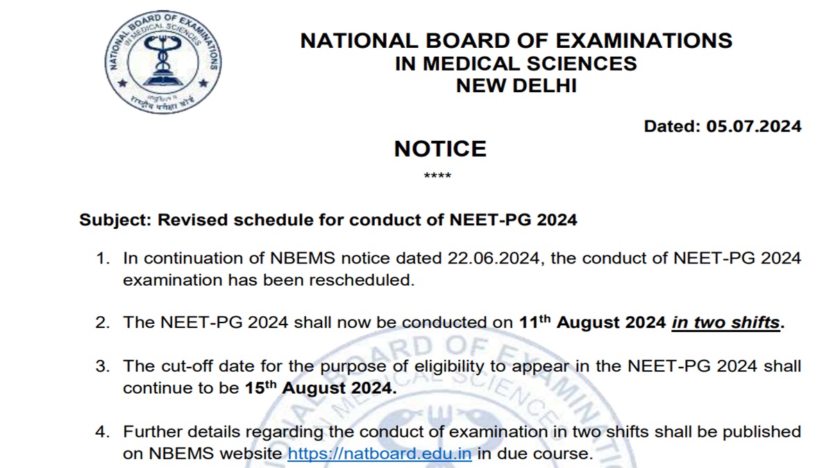 NEET PG exam released