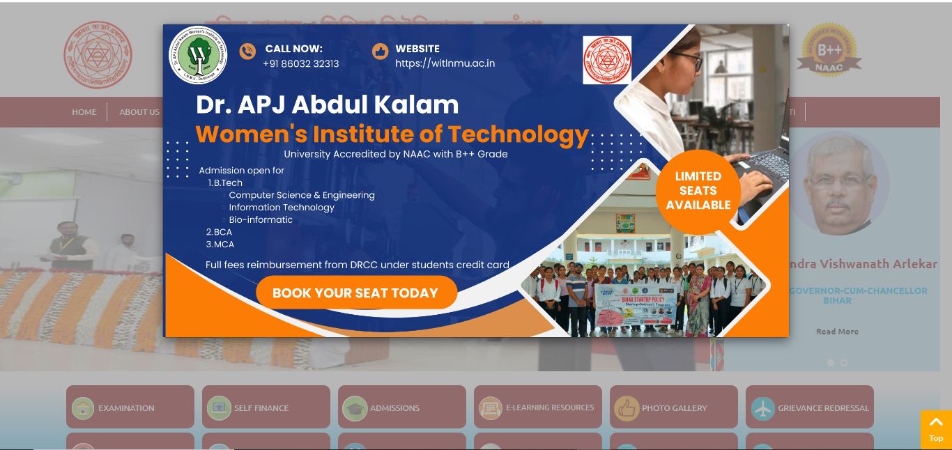 LNMU UG Spot Admission 