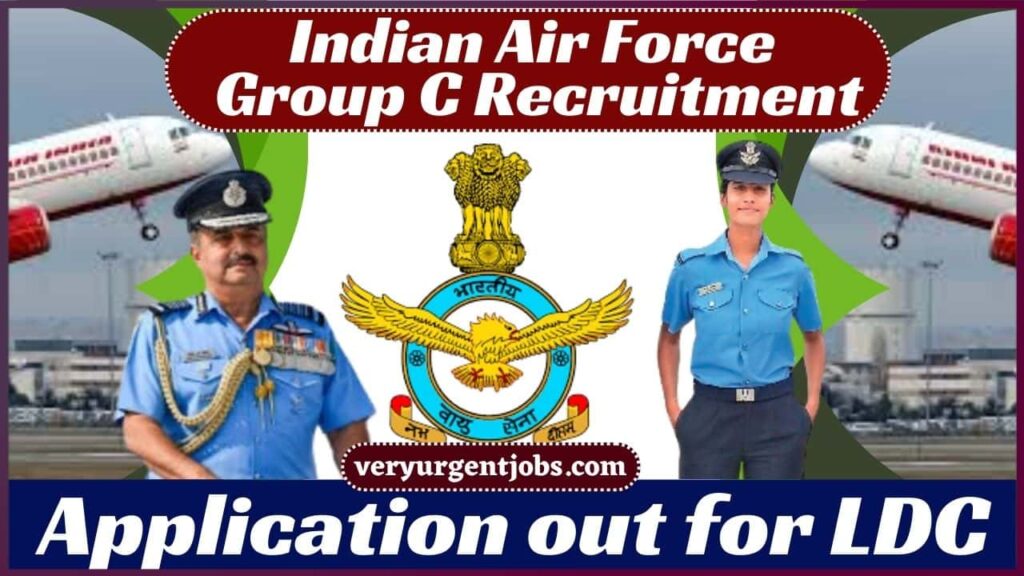 Indian Air Force Group C Recruitment 2024 Notification And Application out for LDC, Hindi Typist & Driver Indian Air Force Group C Recruitment 2024 Notification And Application out for LDC, Hindi Typist & Driver