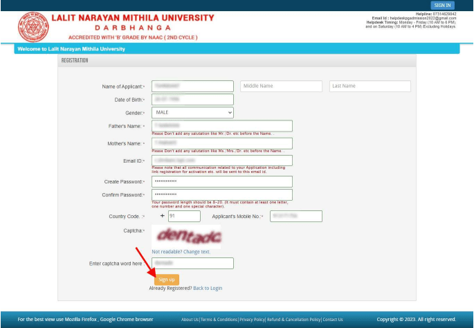 LNMU PG Admission