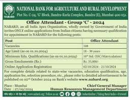 NABARD Office Attendant Recruitment 