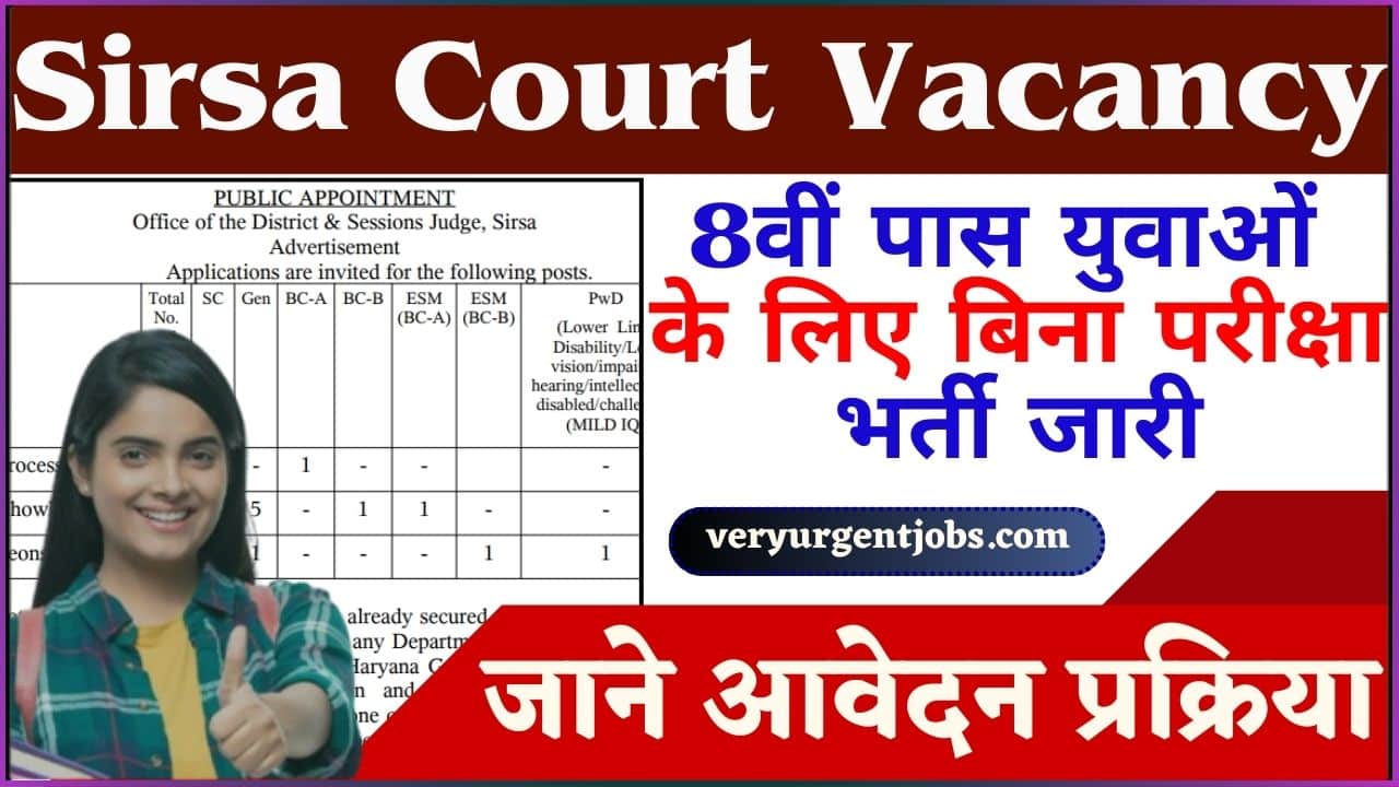 Sirsa Court Vacancy