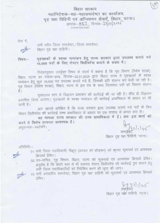 Bihar Home Guard Vacancy 
