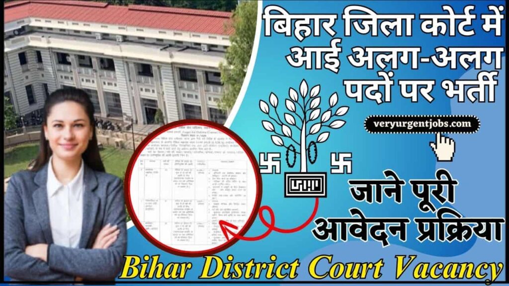 Bihar District Court Vacancy 2025 :– बिहार जिला कोर्ट में आई अलग-अलग पदों पर भर्ती अभी तुरंत करें आवेदन