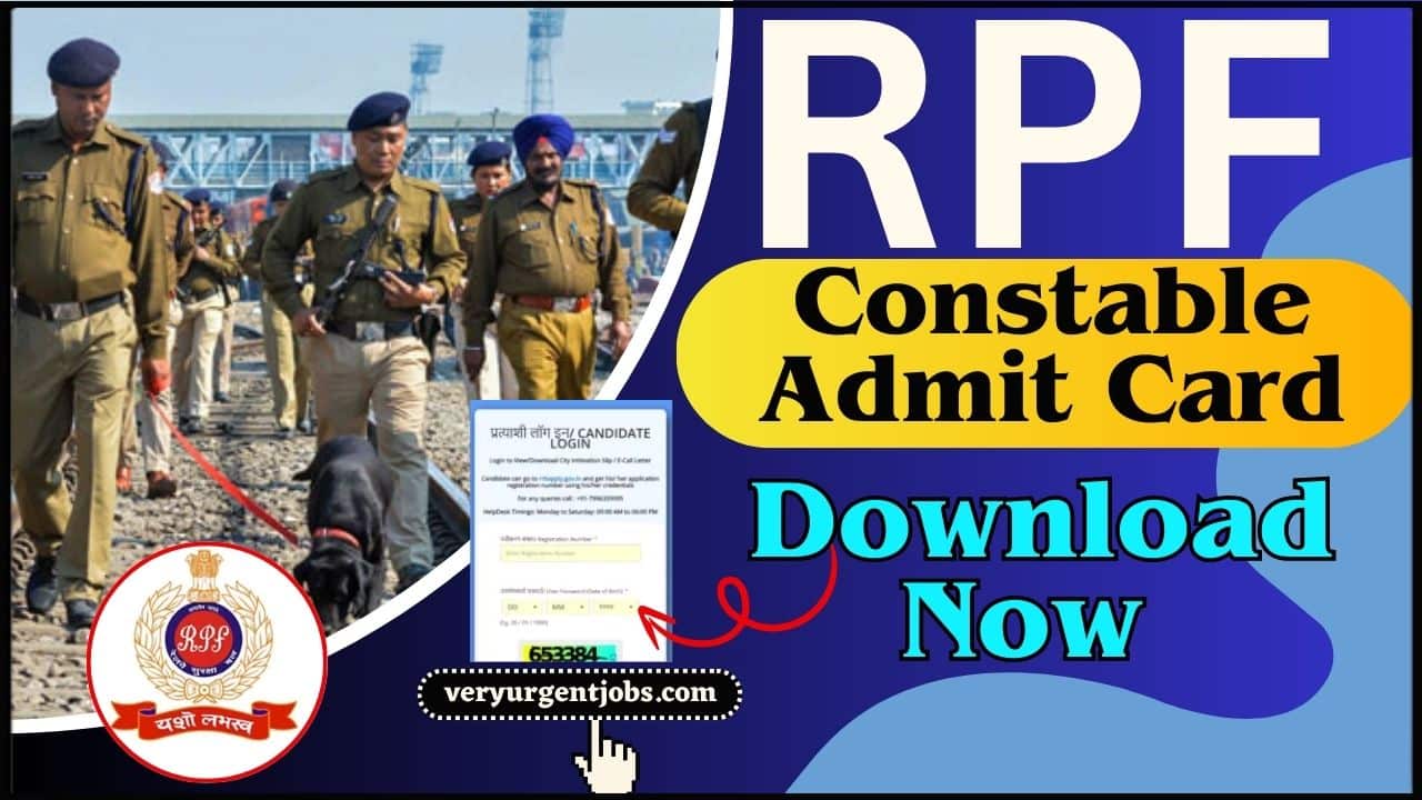 RPF Constable Admit Card 